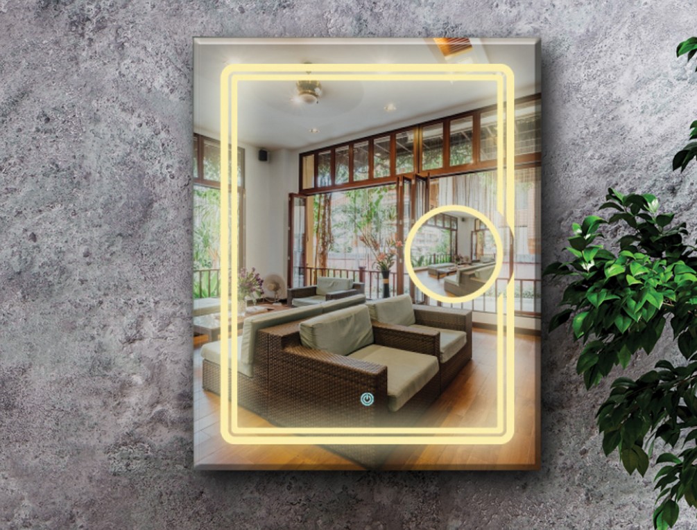 ON/OFF Touch Button With Dimmer 3 Colour LED 600 x 750 mm Model No ...